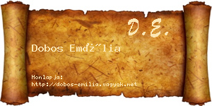 Dobos Emília névjegykártya