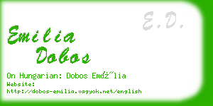 emilia dobos business card